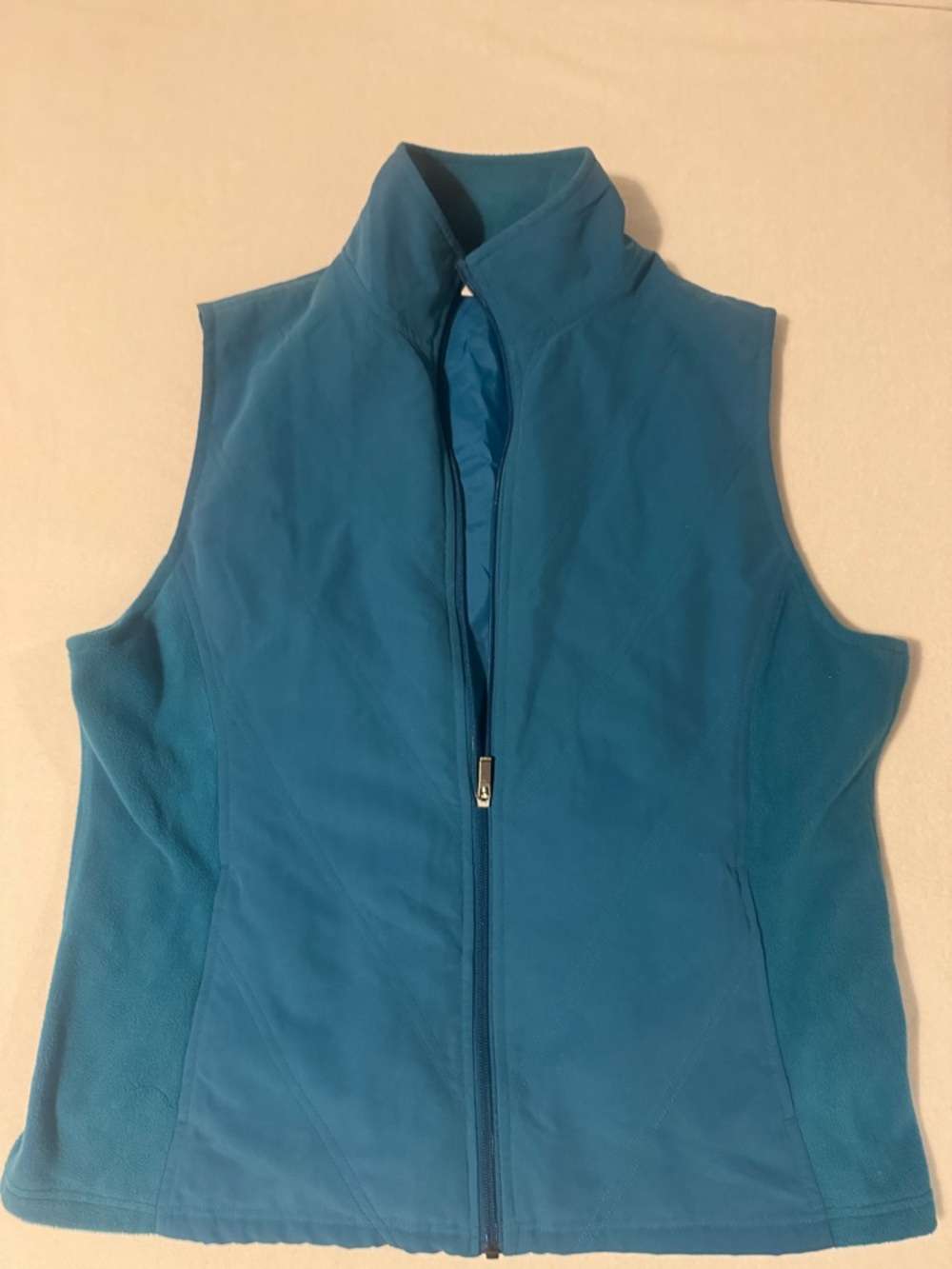 Columbia Teal Sleeveless Fleece Vest - Full Zip